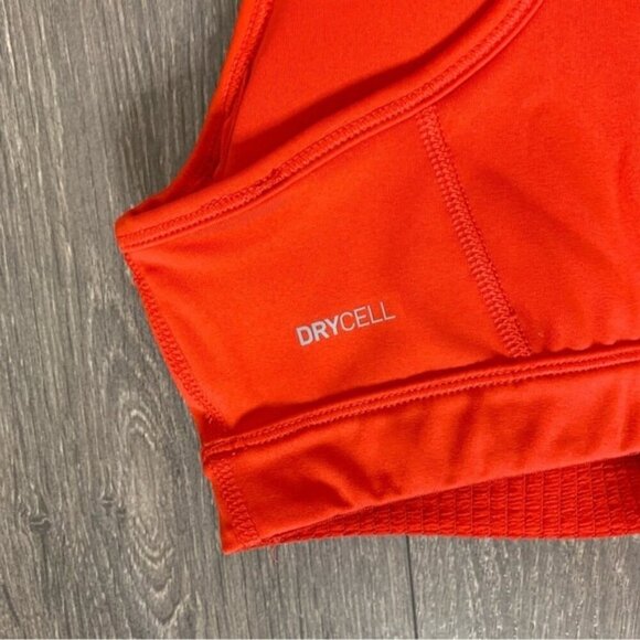 Puma Women's Sports Bra Tank Top Red Cropped Racerback Padded Size XS - Picture 7 of 11